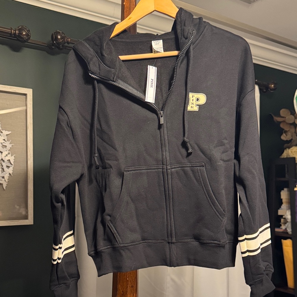 PINK Victoria's Secret Ivy Fleece Campus Zip Hoodie - Picture 3 of 8